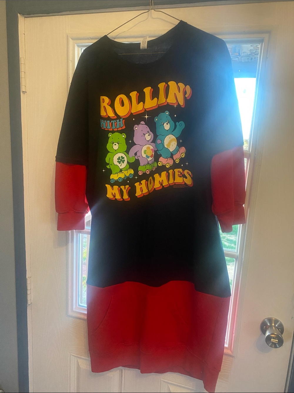 Rollin' With My Homies Graphic Tee - Black with Multi-Color Bears